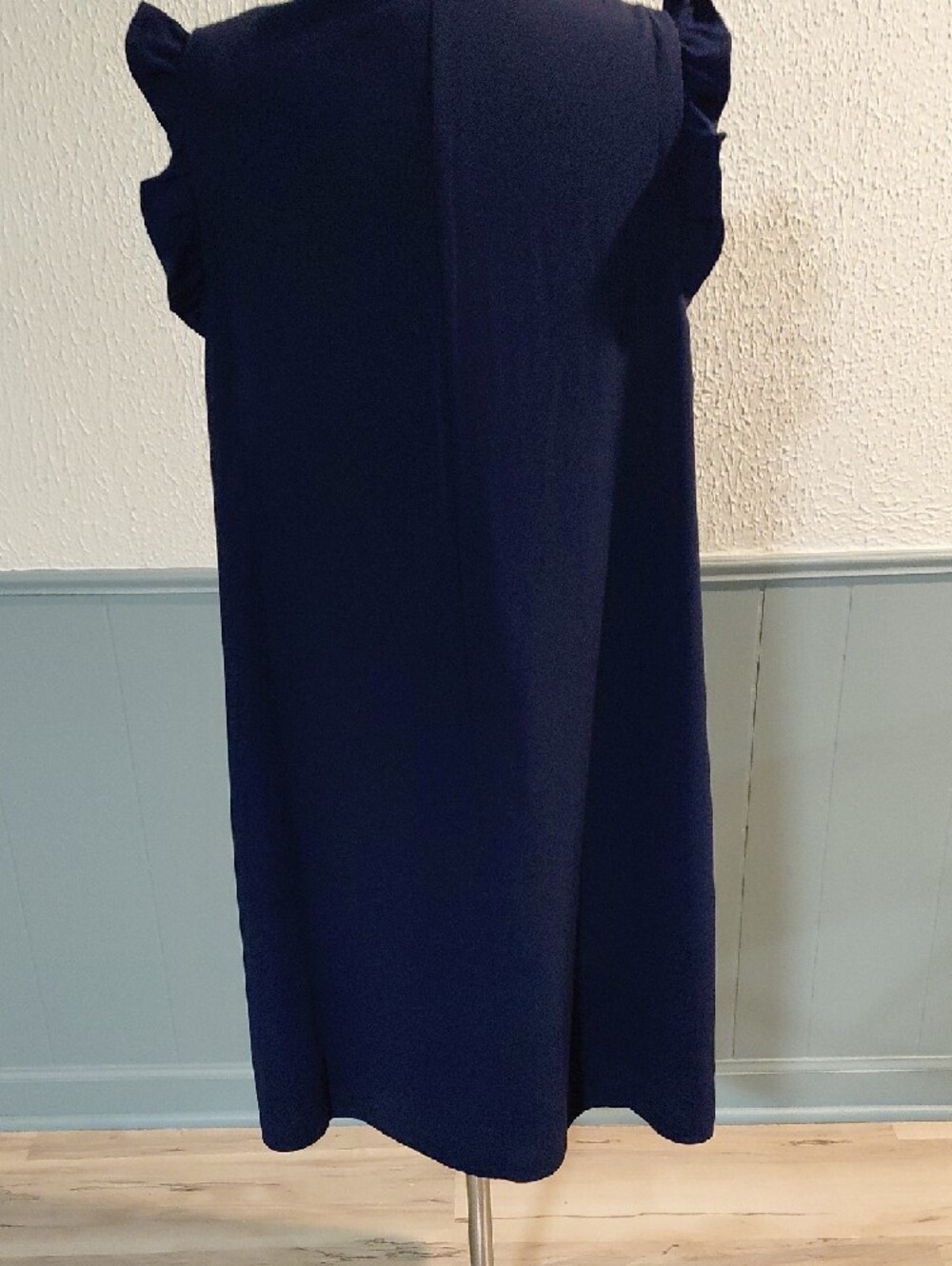 Lilly Pulitzer Navy Ruffle-Front Shift Dress - Picture 3 of 6